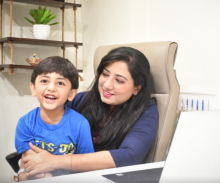 Hemali Gadani and her son, Joy - Protovate